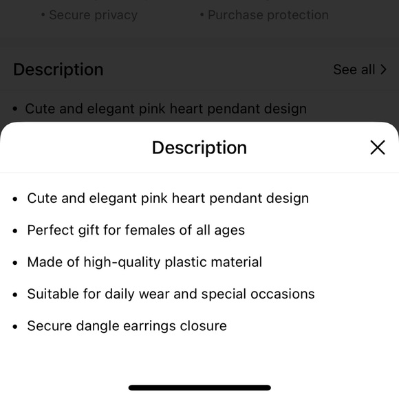 Heart Hoop Earrings - Picture 7 of 7